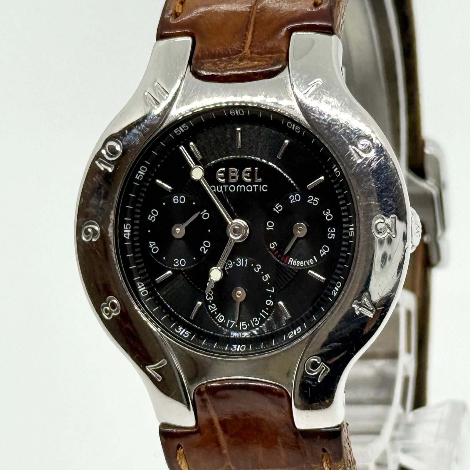 EBEL エベル リシン 1911 クロノグラフ パワーリザーブ ブラック文字盤