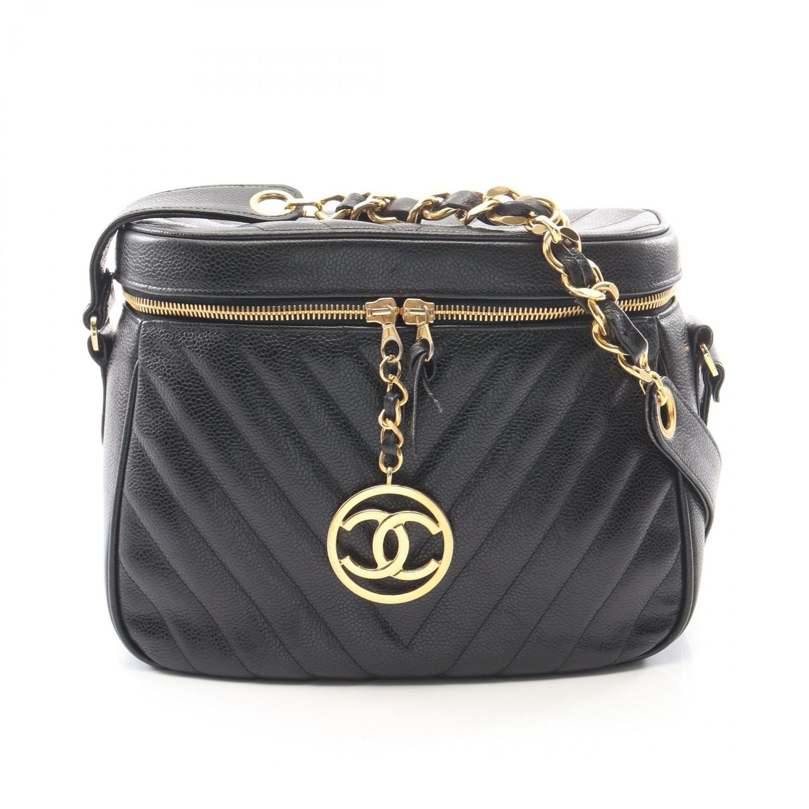 CHANEL シャネル Vステッチ バニティ ショルダーバッグ