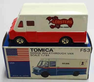 中古】トミカ 1/84 ダッジ ウォークスルーバン(ホワイト×オレンジ/青箱