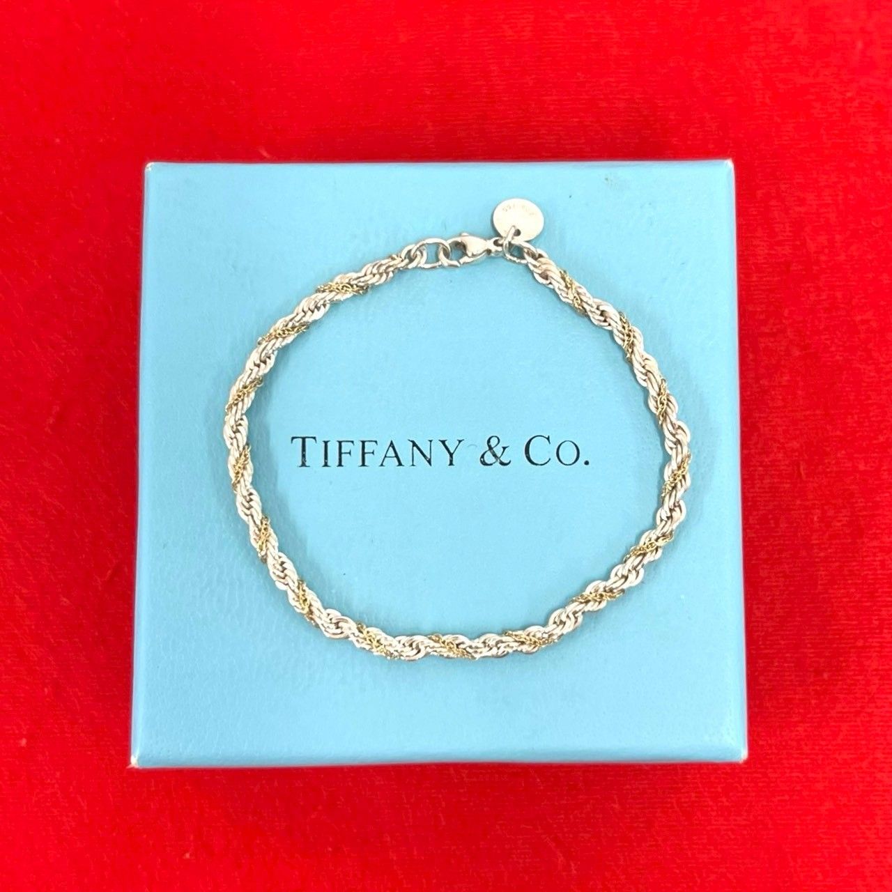 極 美品 TIFFANY&Co. ティファニー ツイストロープ ブレスレット 