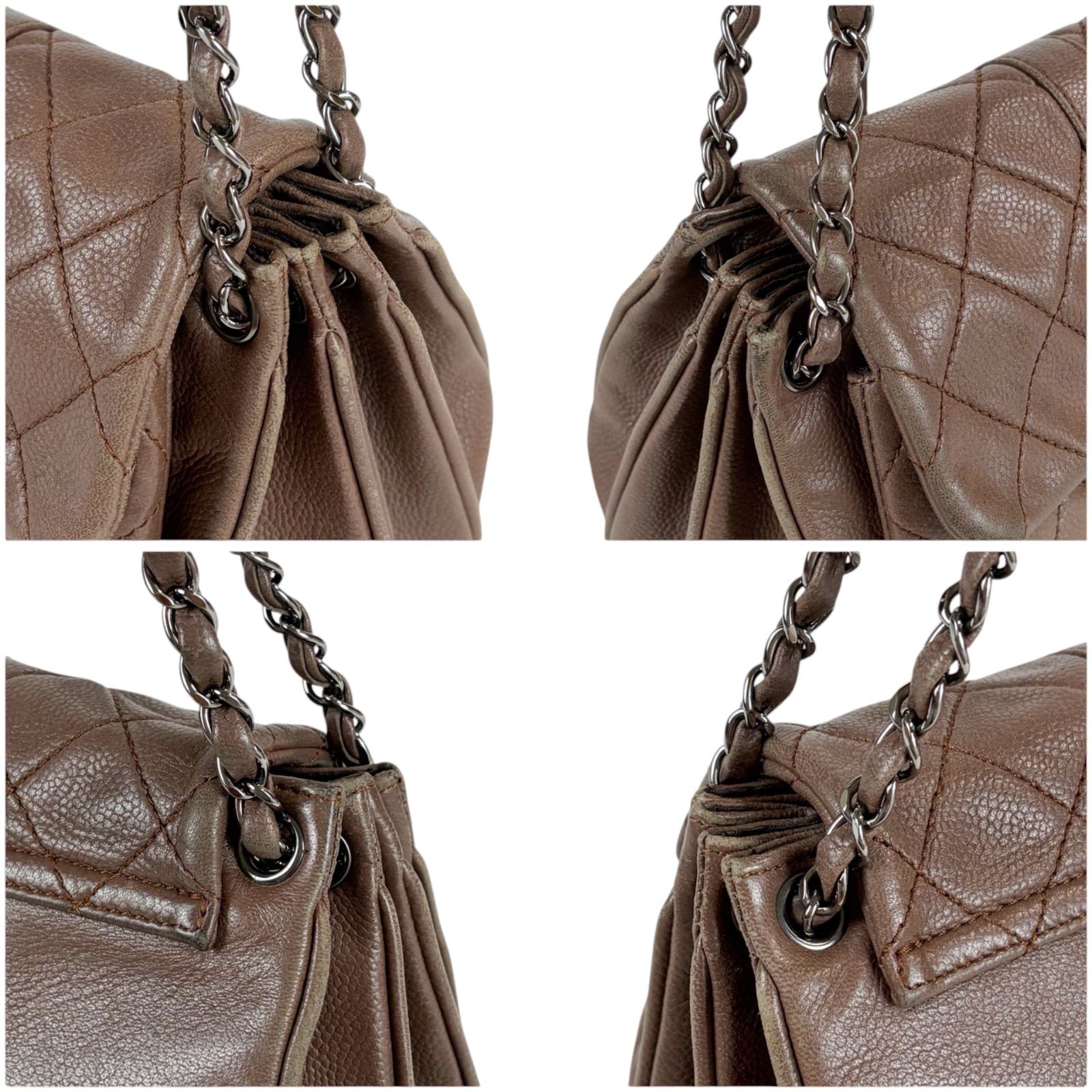 シャネル CHANEL 2.55 チェーンショルダーバッグ キャビアスキン 