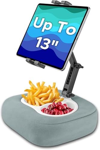 タブレット ピロースタンド アーム iPad スタンド クッション ベッド 膝上 ソファ 枕式 寝ながらスタンド 360°調節可能 Kindle クッションホルダー 取り外し可能なソフトピロー付き 4.7~13インチのデバイスに対応可能 iP f3a88f31