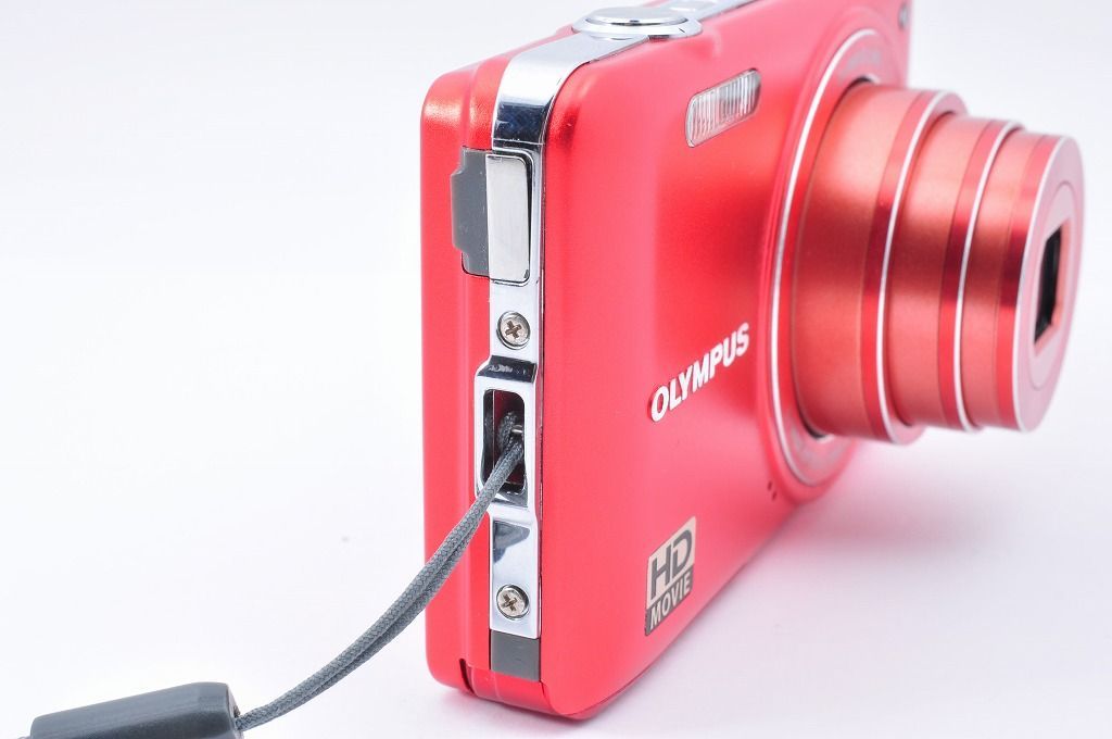 OLYMPUS VG-145 Red コンパクトデジタルカメラ 動作品 電池蓋難あり