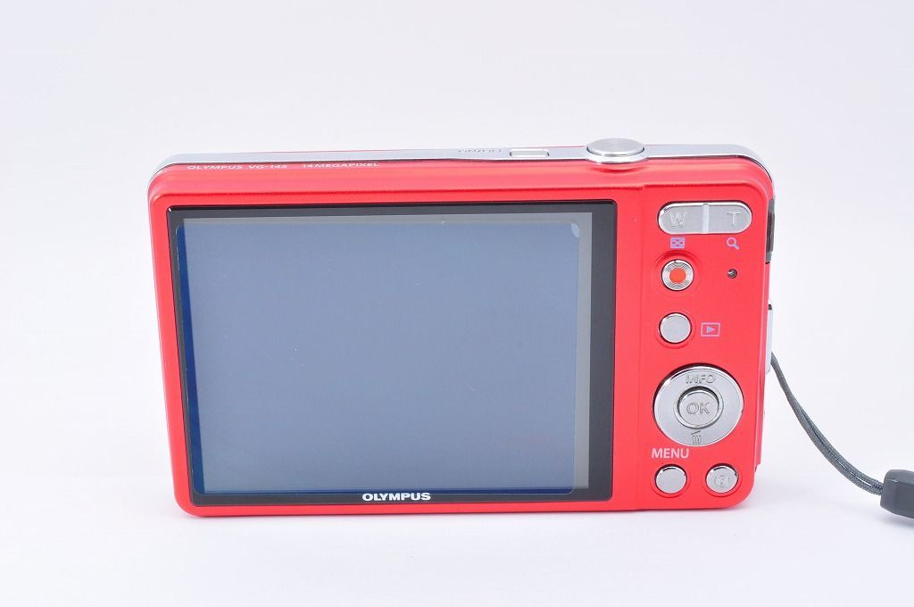 OLYMPUS VG-145 Red コンパクトデジタルカメラ 動作品 電池蓋難あり