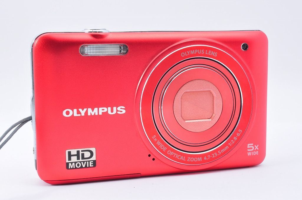 OLYMPUS VG-145 Red コンパクトデジタルカメラ 動作品 電池蓋難あり