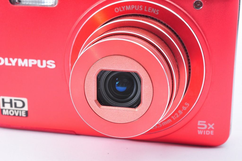OLYMPUS VG-145 Red コンパクトデジタルカメラ 動作品 電池蓋難あり