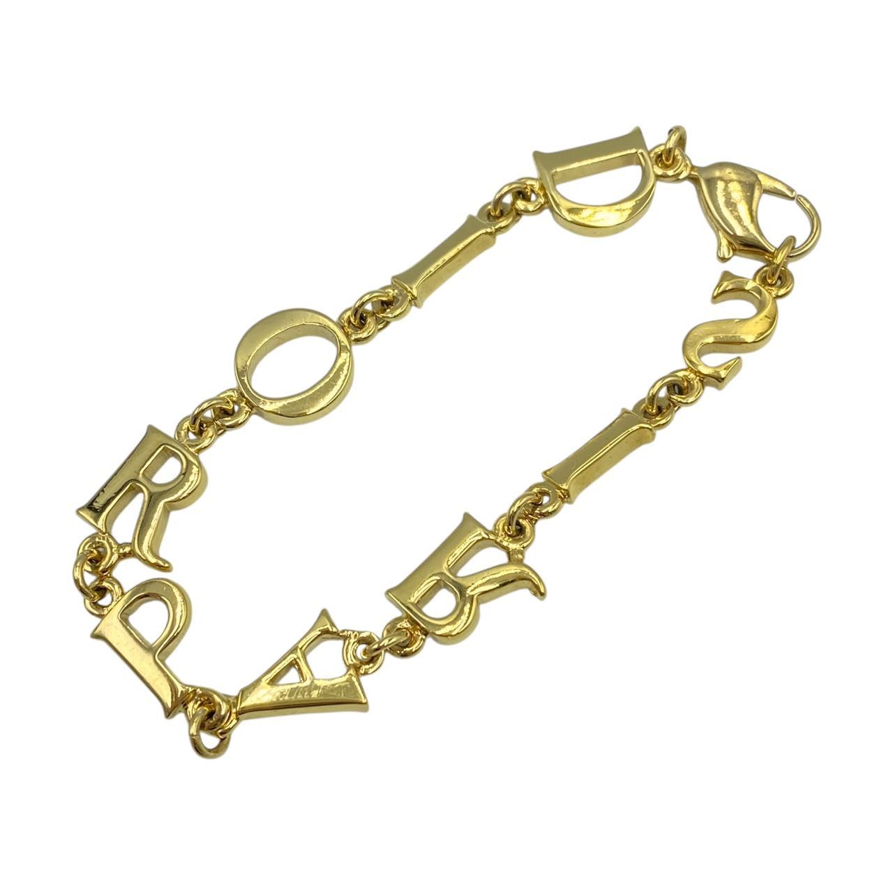 【極美品】Dior ディオール ロゴチャーム ブレスレット ゴールド ギャラ付 極美品 Christian Dior クリスチャン ディオール ブレスレット