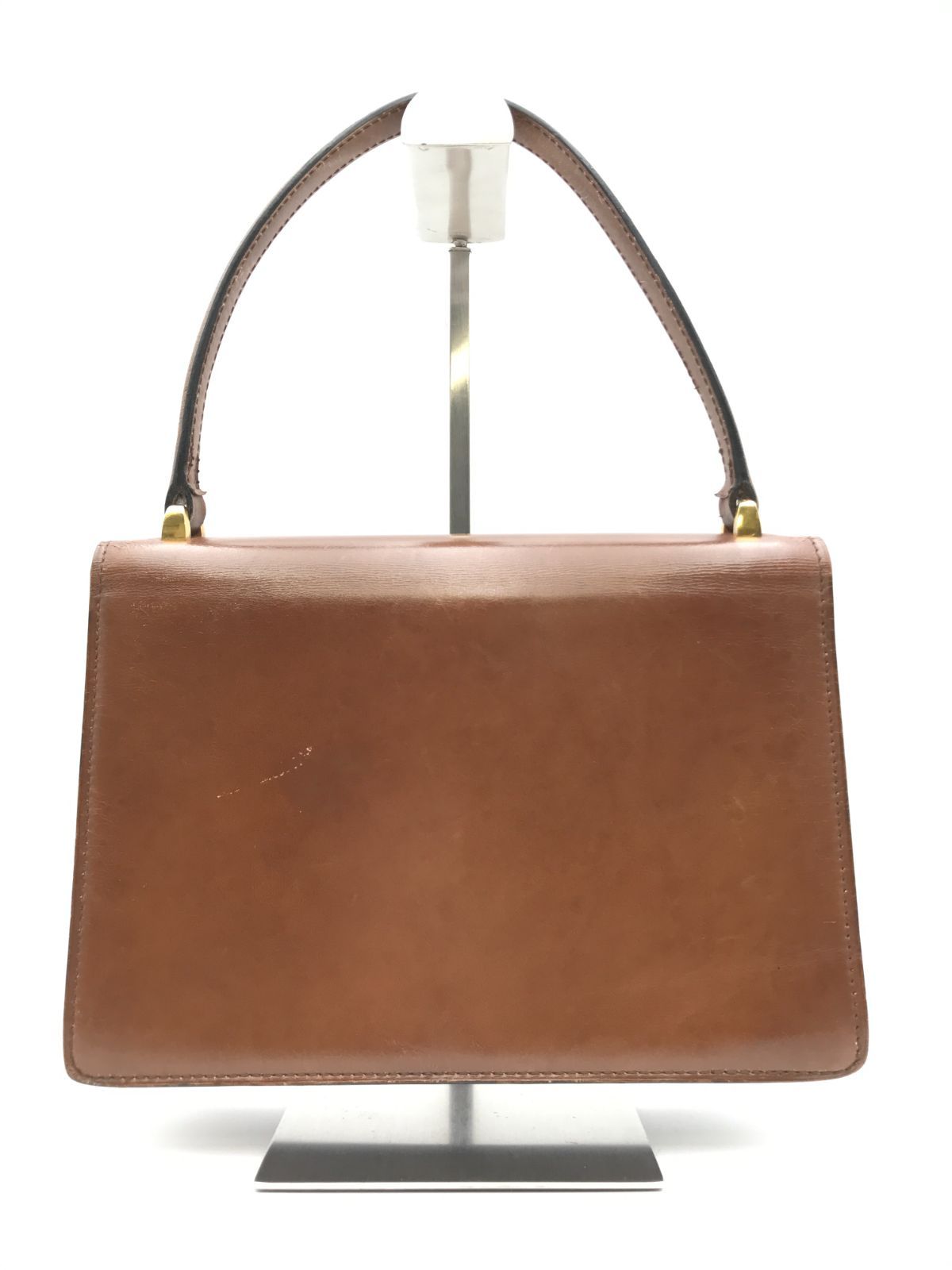 CELINE セリーヌ ハンドバッグ ホースビット金具 レザー ブラウン系