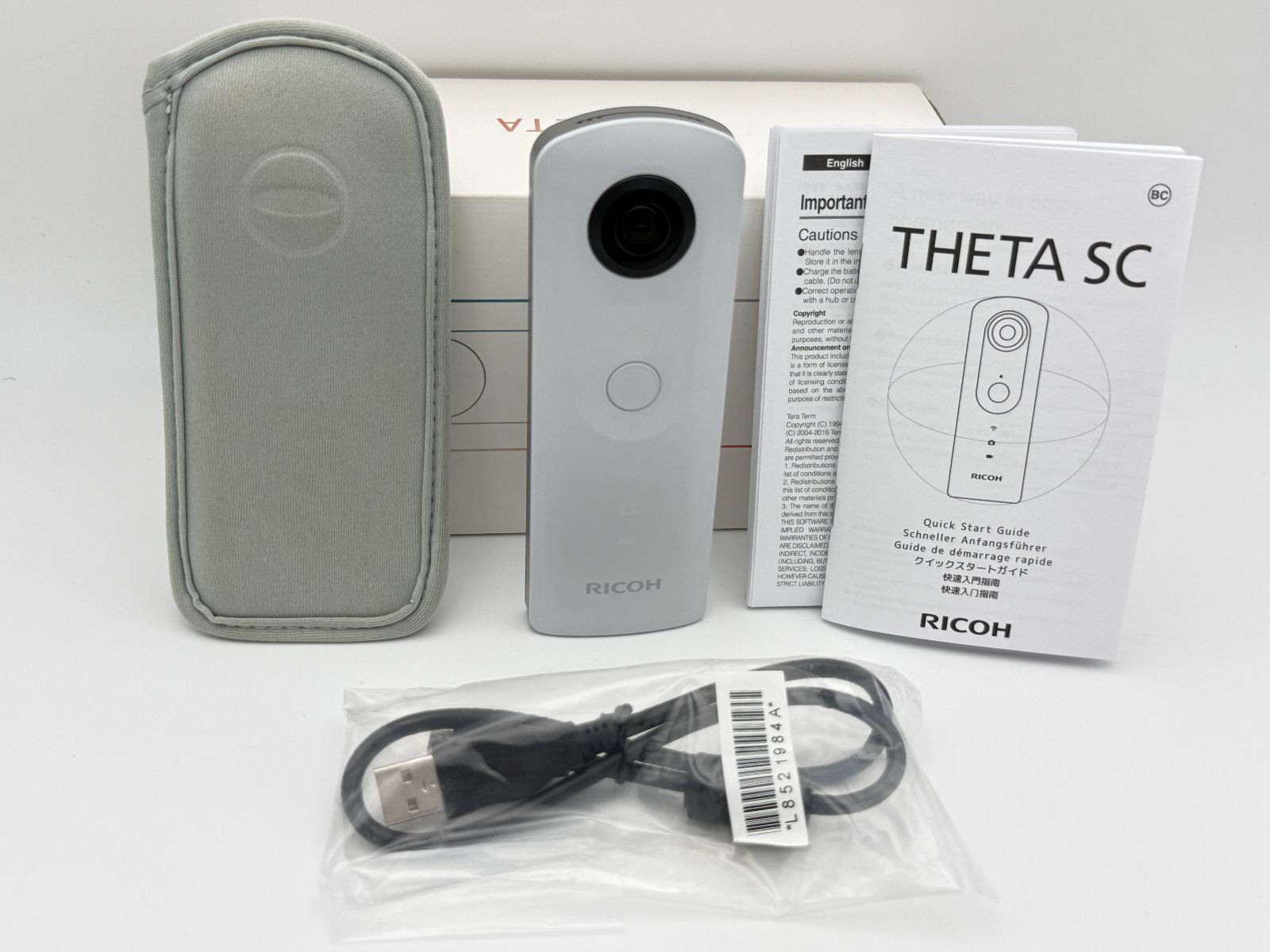【美品】RICOH THETA SC ホワイト リコー シータ 360度カメラ