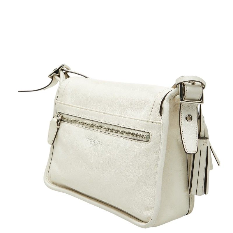 美品COACH コーチ クリスティー 2wayショルダーバッグ レザー 白 コーチ 斜め掛け ショルダーバッグ クロスボディ 21194 ホワイト