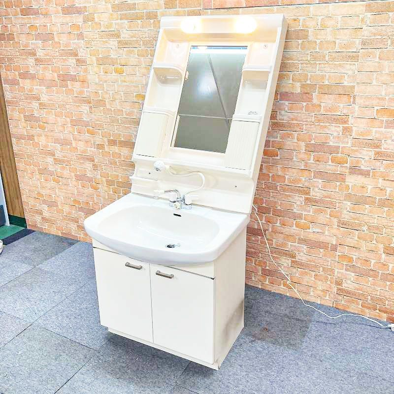 中古品】【訳あり】 サンウェーブ工業 陶器製 手洗台 洗面化粧台 「幅