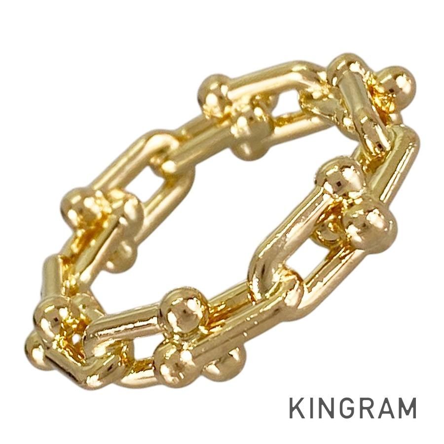 ティファニー TIFFANY&Co. ハードウェア マイクロ リンク K18YG 6号(46) リング sss【中古】