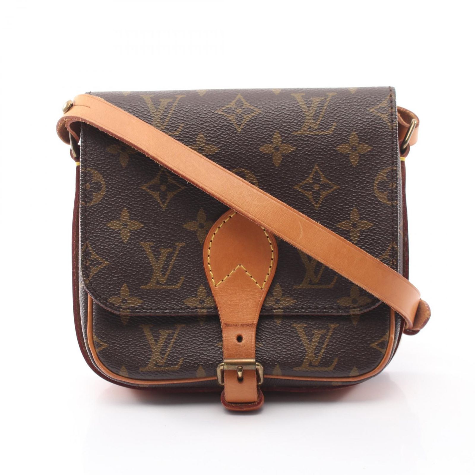 ルイ・ヴィトン LOUIS VUITTON ショルダーバッグ カルトシエールPM M51254 PVCコーティングキャンバス レザー カルトシエールPM レディース Used B