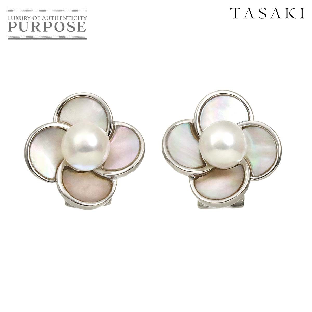 タサキ TASAKI アコヤ真珠 6.1mm シェル イヤリング K18 WG 750 パール 田崎真珠 Earrings Clip on 90323362 87,450円