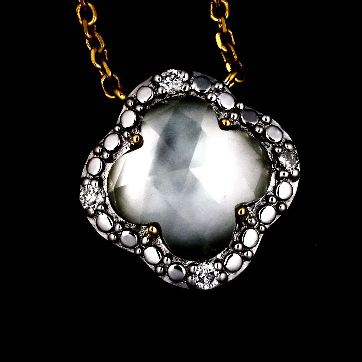 ヴァンドーム青山 Vendome Aoyama クォーツ シェル ネックレス 40cm