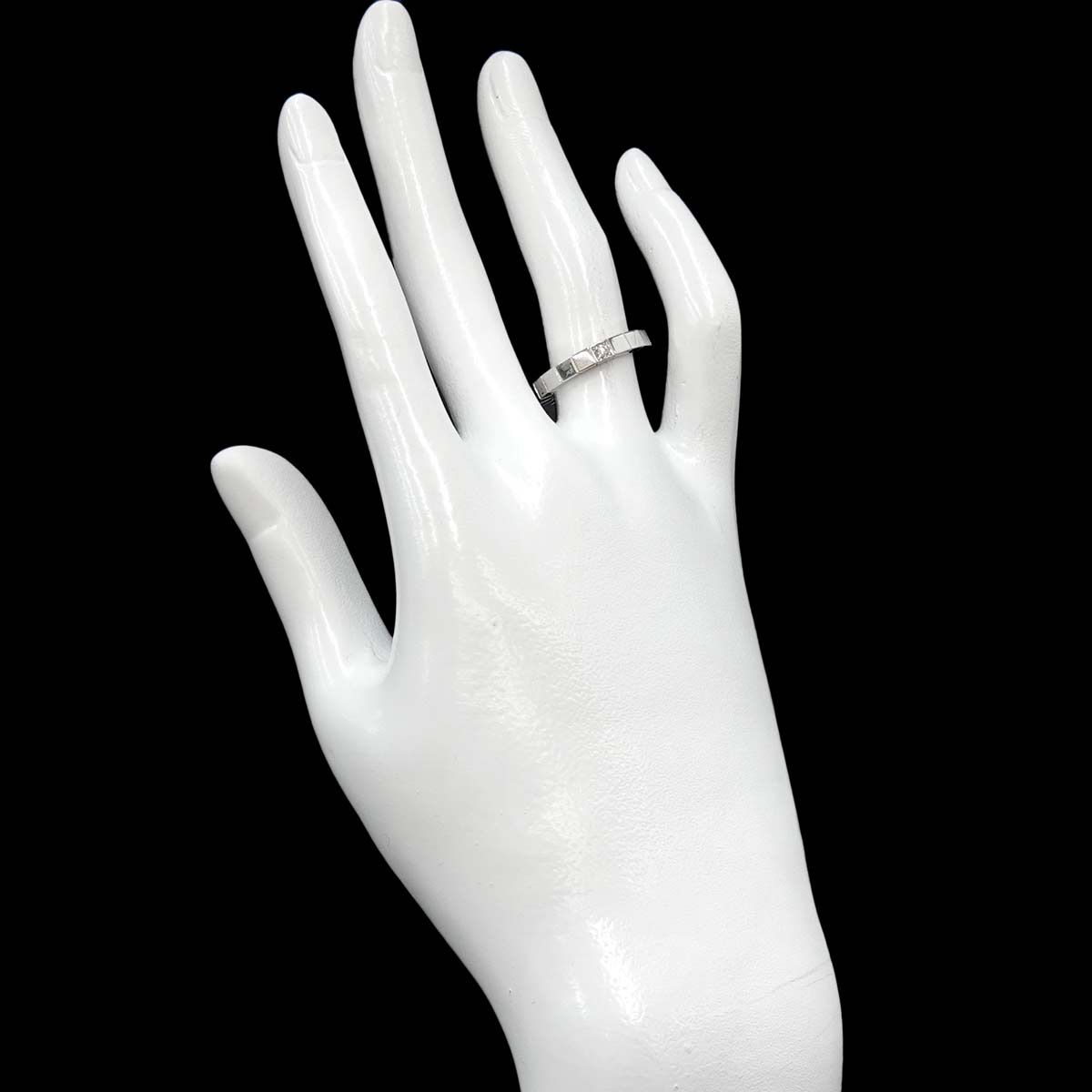 確実本物直営店磨き済みカルティエラニエールリングWG750サイズ49 カルティエ Cartier ラニエール #50 リング ダイヤ K18 WG ホワイト