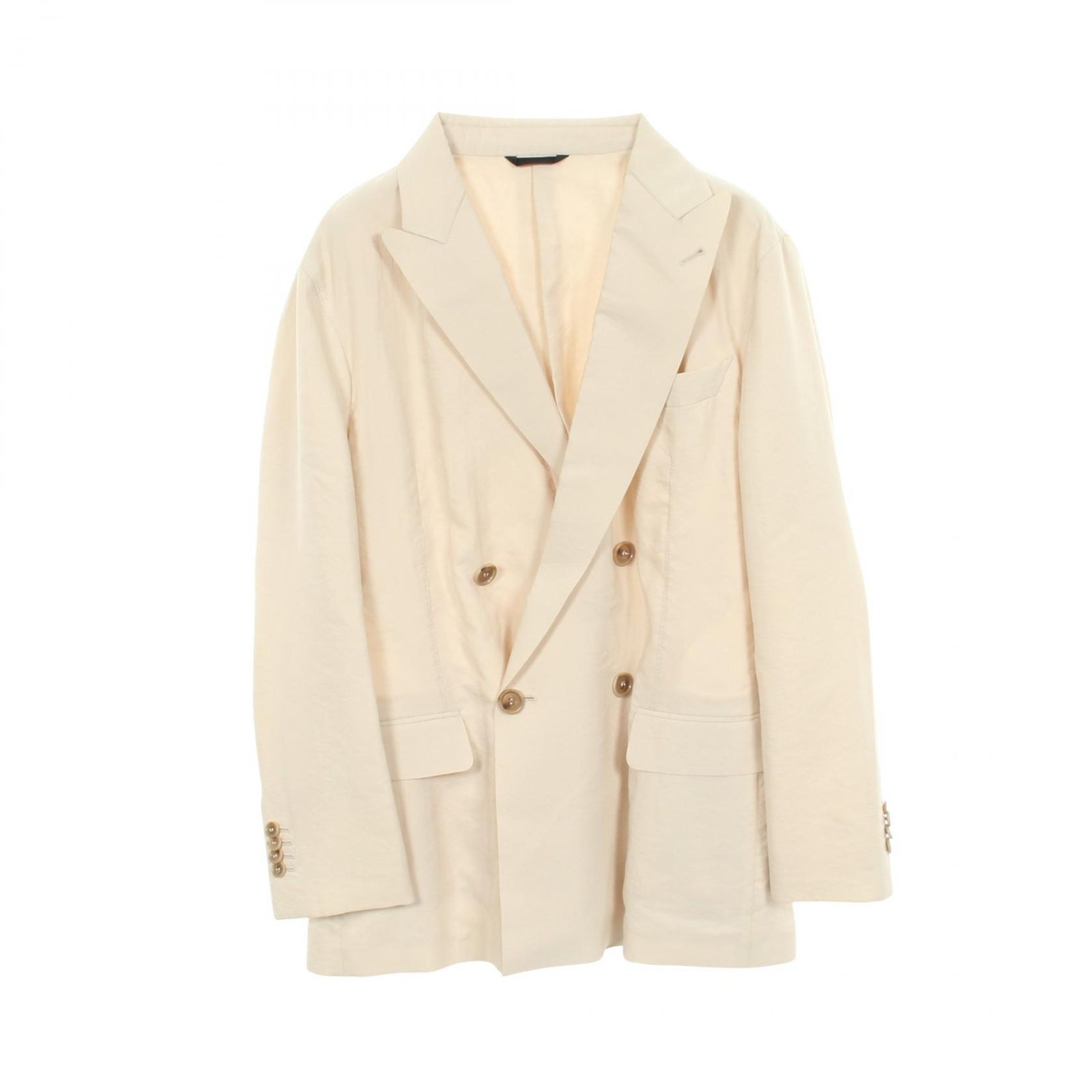 ジョルジオアルマーニ GIORGIO ARMANI カットオフ デザイン シルク ナイロン ジャケット メンズ Used B