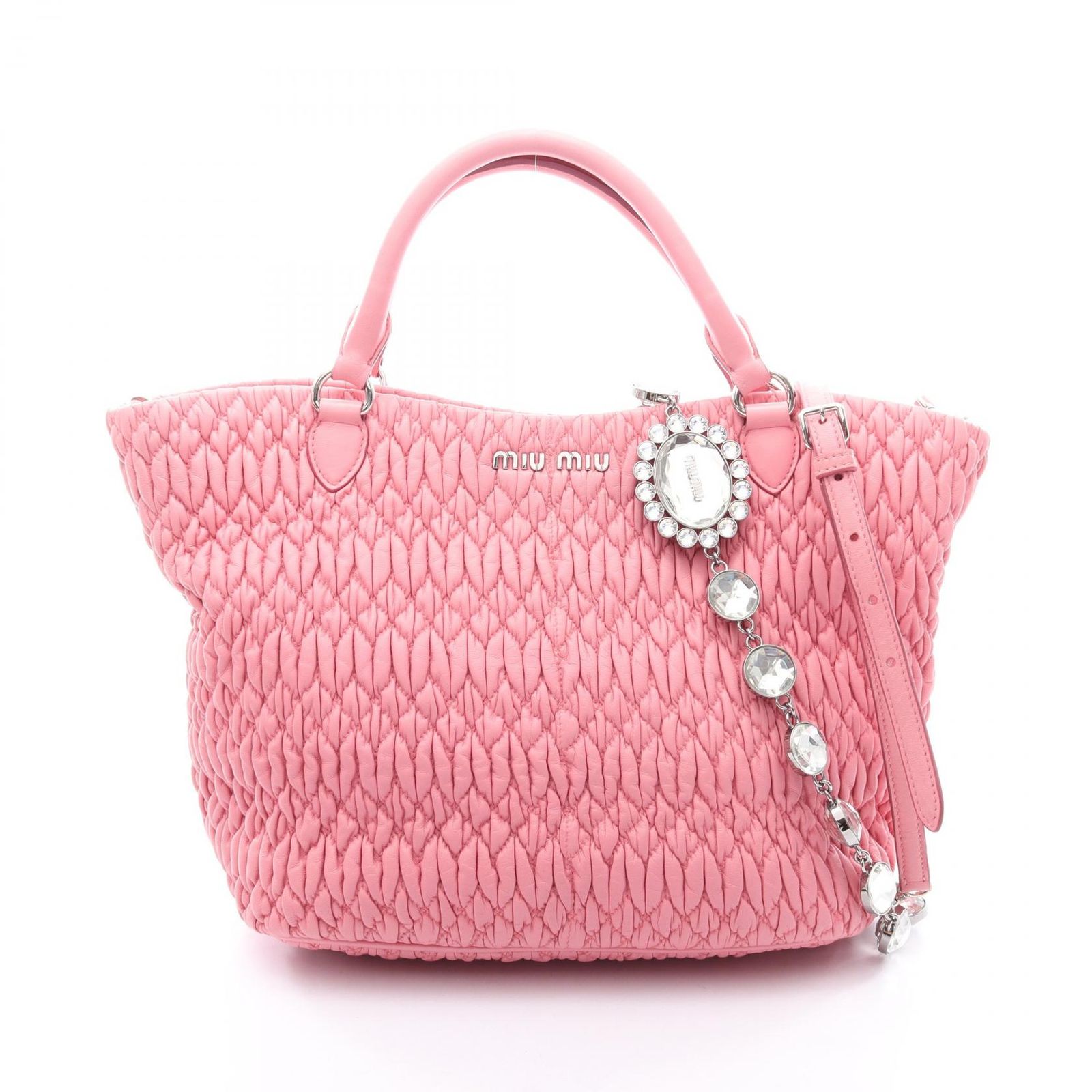 ミュウ ミュウ Miu Miu ハンドバッグ マテラッセ クリスタル 3WAY