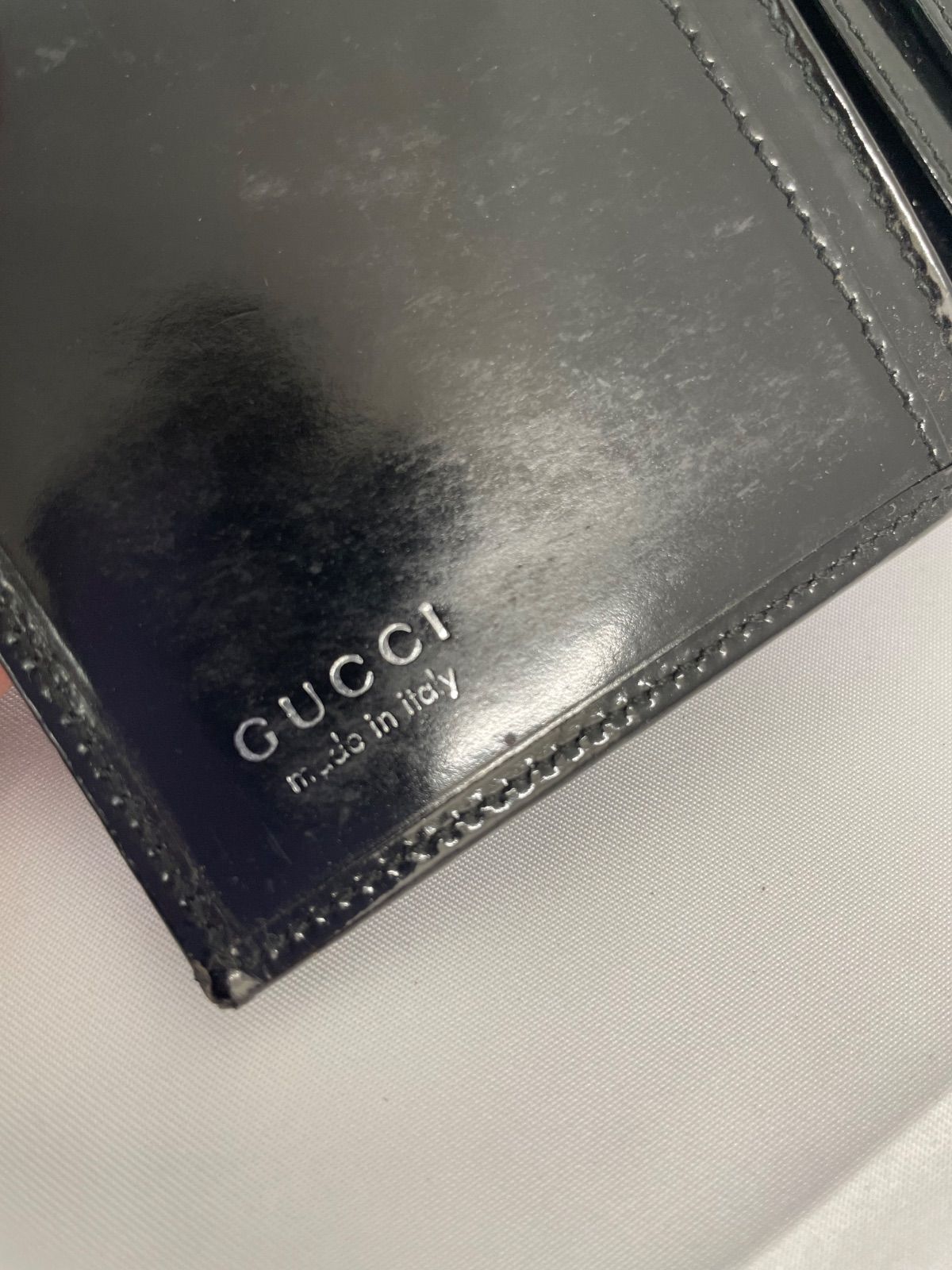高級感】GUCCI グッチ 長財布 エナメル パテントレザー インター