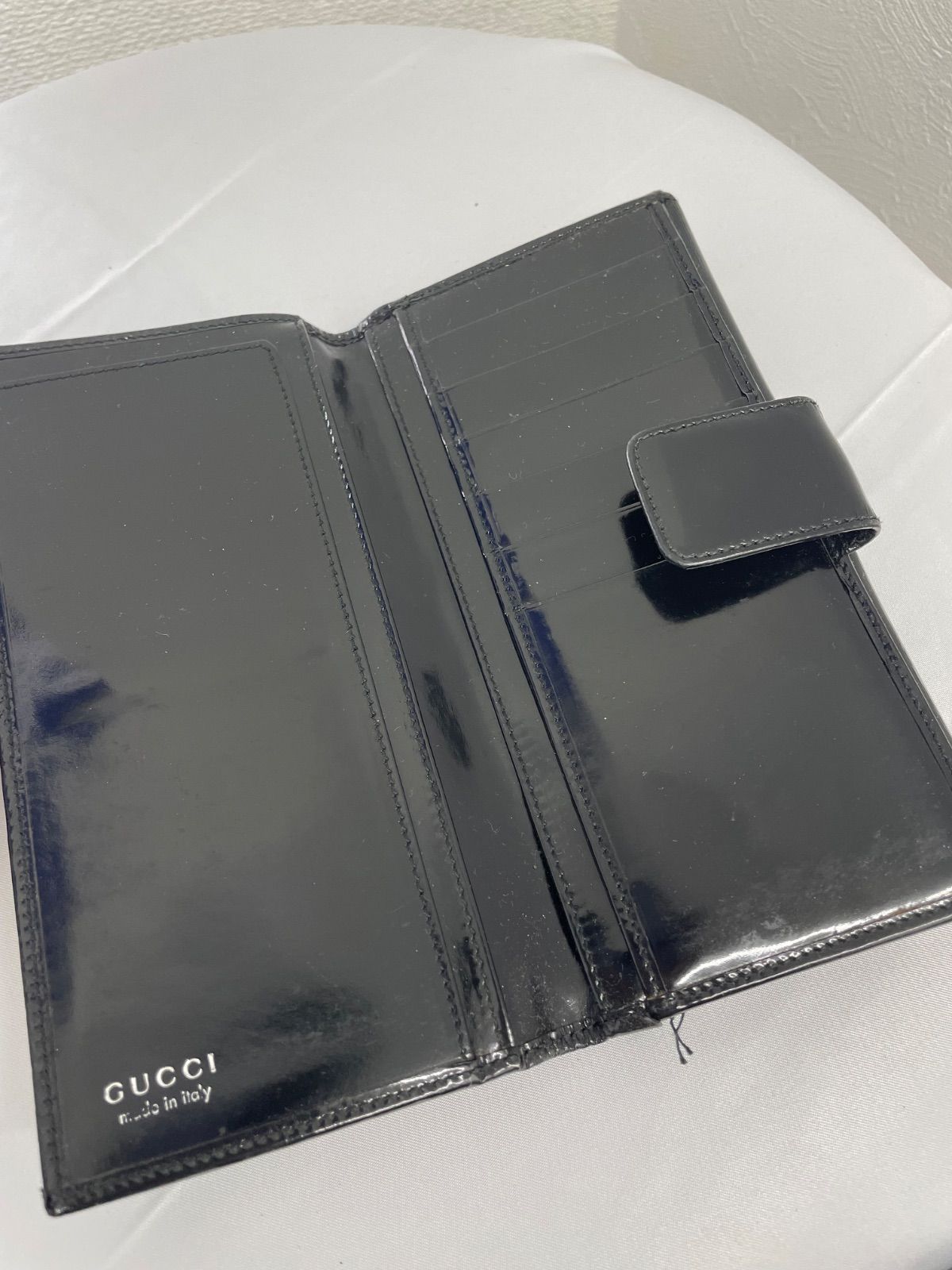 高級感】GUCCI グッチ 長財布 エナメル パテントレザー インター