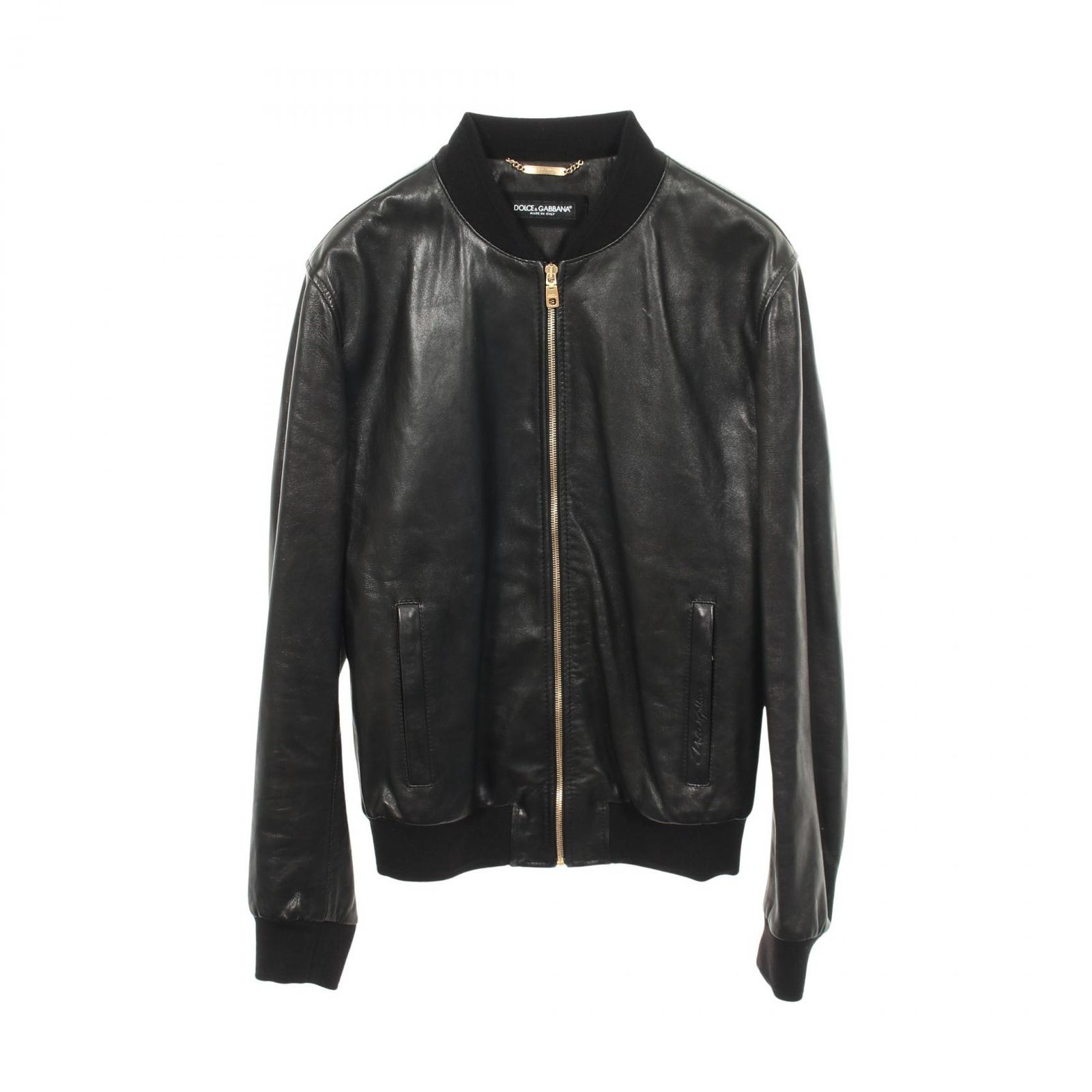 ドルチェアンドガッバーナ DOLCE & GABBANA ブルゾン レザージャケット レザー ブルゾン メンズ Used A