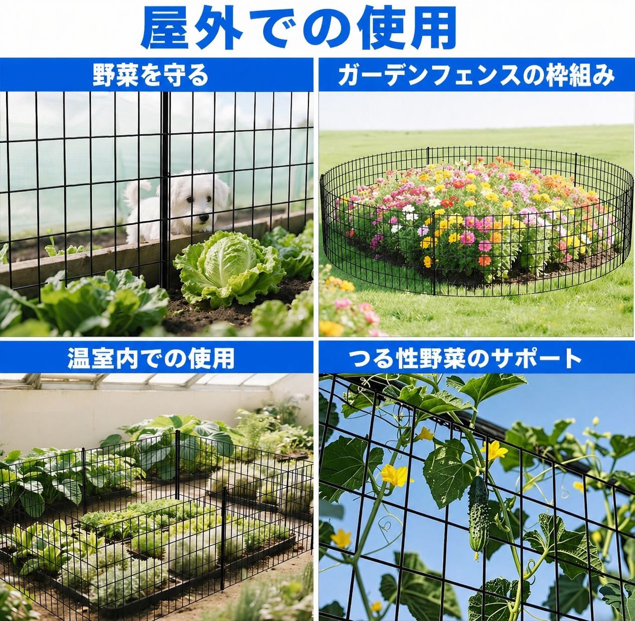 1m×15m コーティング金属網 ブラック PVC金属網 ペットフェンス 農場用