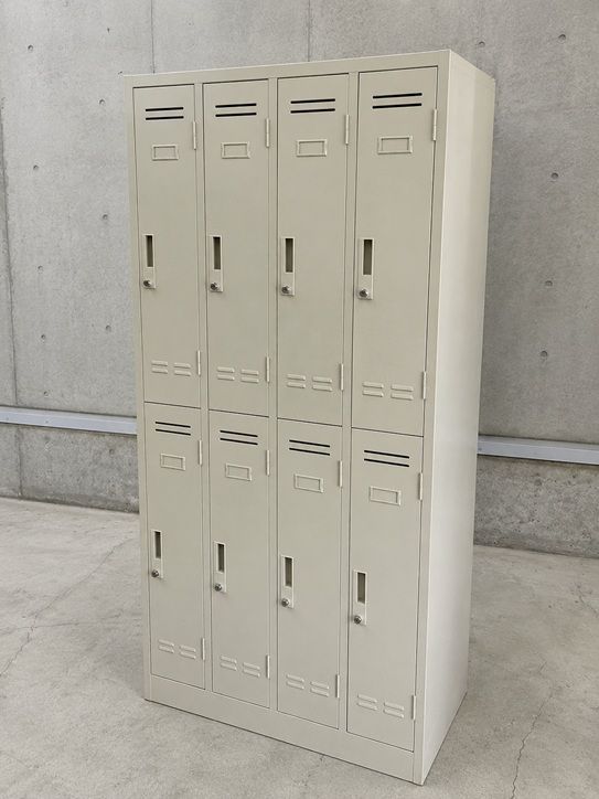 【東京都限定送料3300円も可】ライオン　8人用ロッカー　鍵付き　更衣ロッカー　個人ロッカー　オフィス　事務用　貴重品入れ