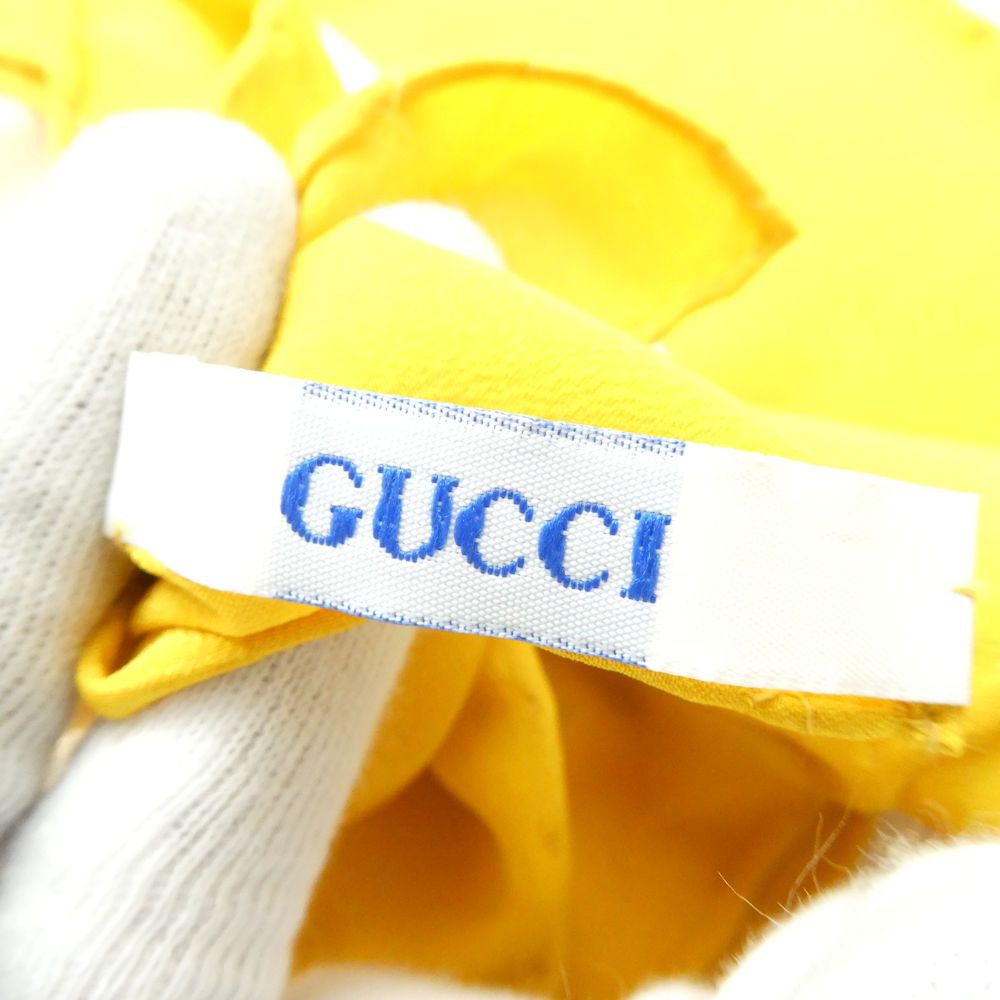 美品 GUCCI グッチ スカーフ シルク100％ 大判 花柄 ホワイト