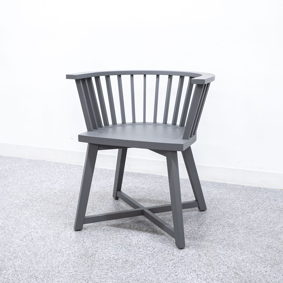 ジェルバゾーニ　ダイニングチェア 極美品】無垢材/ オーク材 / ダイニングチェア / カフェチェア/ グレー