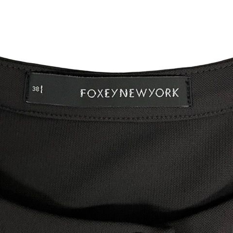 フォクシーニューヨーク FOXEY NEW YORK カーディガン 38 茶 ブラウン