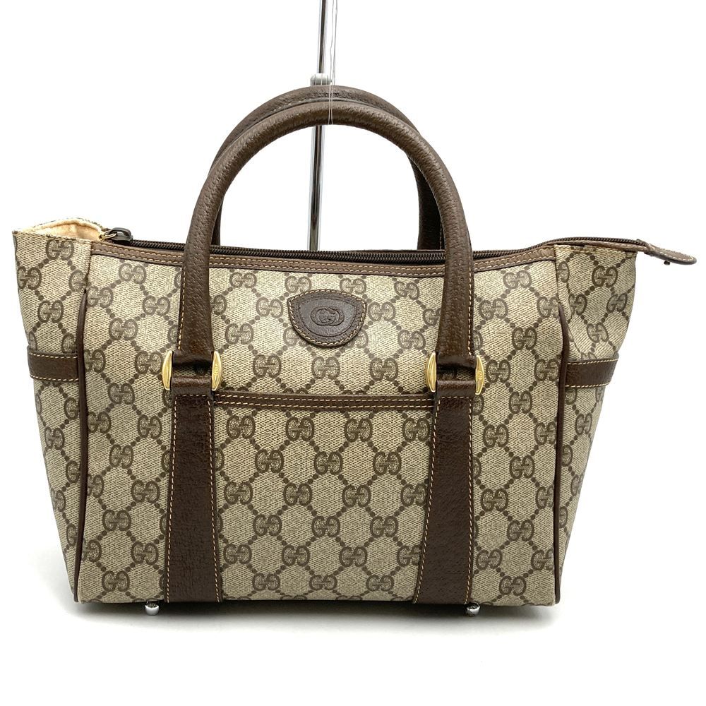 GUCCI グッチ ハンドバッグ GGスプリーム レザー ブラウン オールド