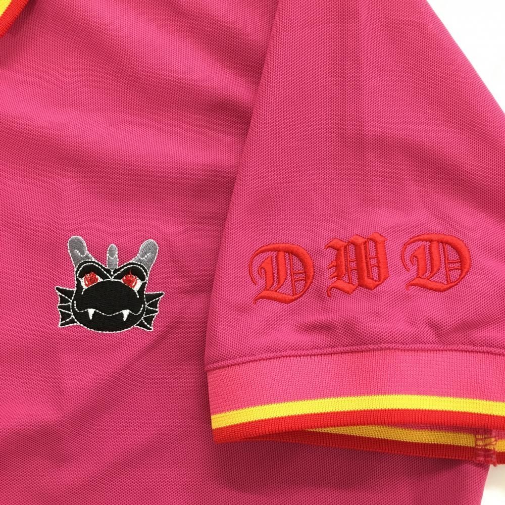 超美品】ダンスウィズドラゴン 半袖ポロシャツ ピンク チビドラ メンズ