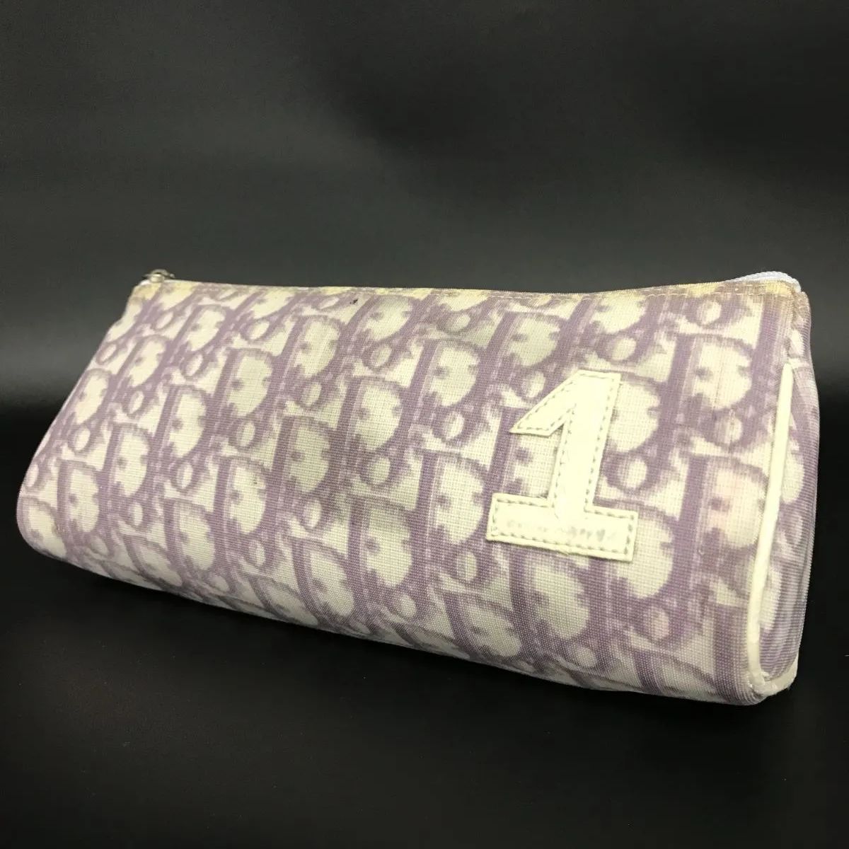 Christian Dior ディオール ポーチ トロッター PVC アイボリー