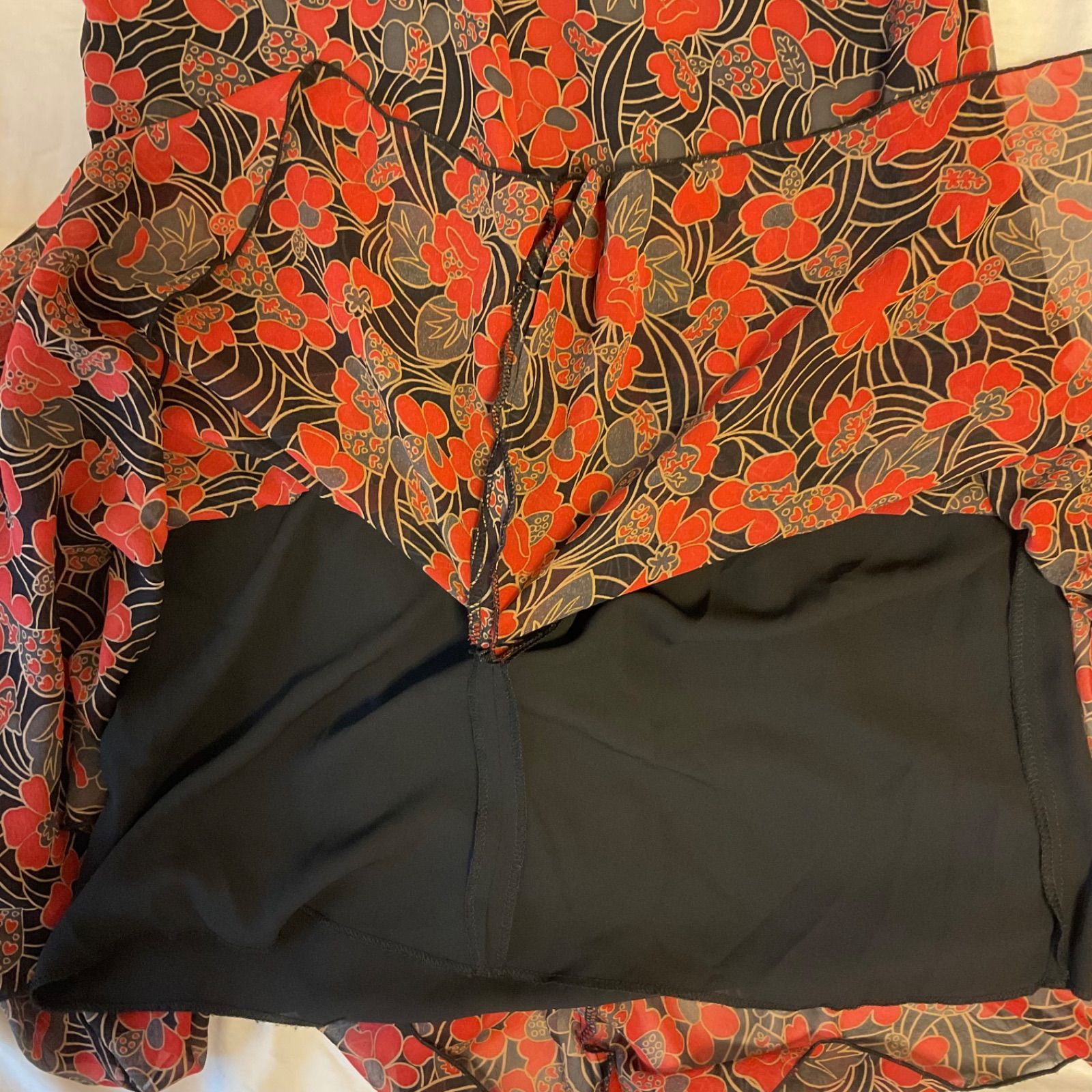美品✨ANNA SUI アナスイ USA製 シルク100% 花柄 ワンピース 希少】ANNA SUI アナスイ シルク100% 花柄. 総柄 ワンピース