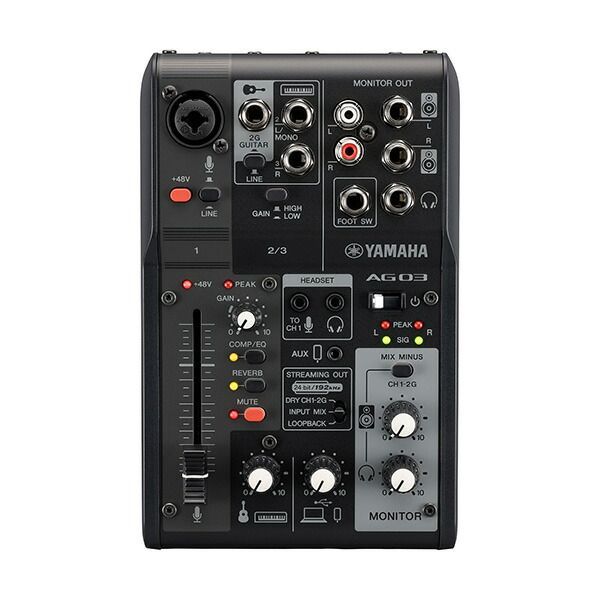 YAMAHA ミキサー AG03MK2 B(黒) + コンデンサーマイクAT2020 + 卓上マイクスタンドAD-11 + ポップガード + XLRケーブル + ミニケーブル 配信セット YAMAHA ミキサー AG03MK2 B(黒) + コンデンサーマイクAT2020 + 卓上マイクスタンドAD-11 + ポップガード + XLRケーブル + ミニケーブル 配信セット