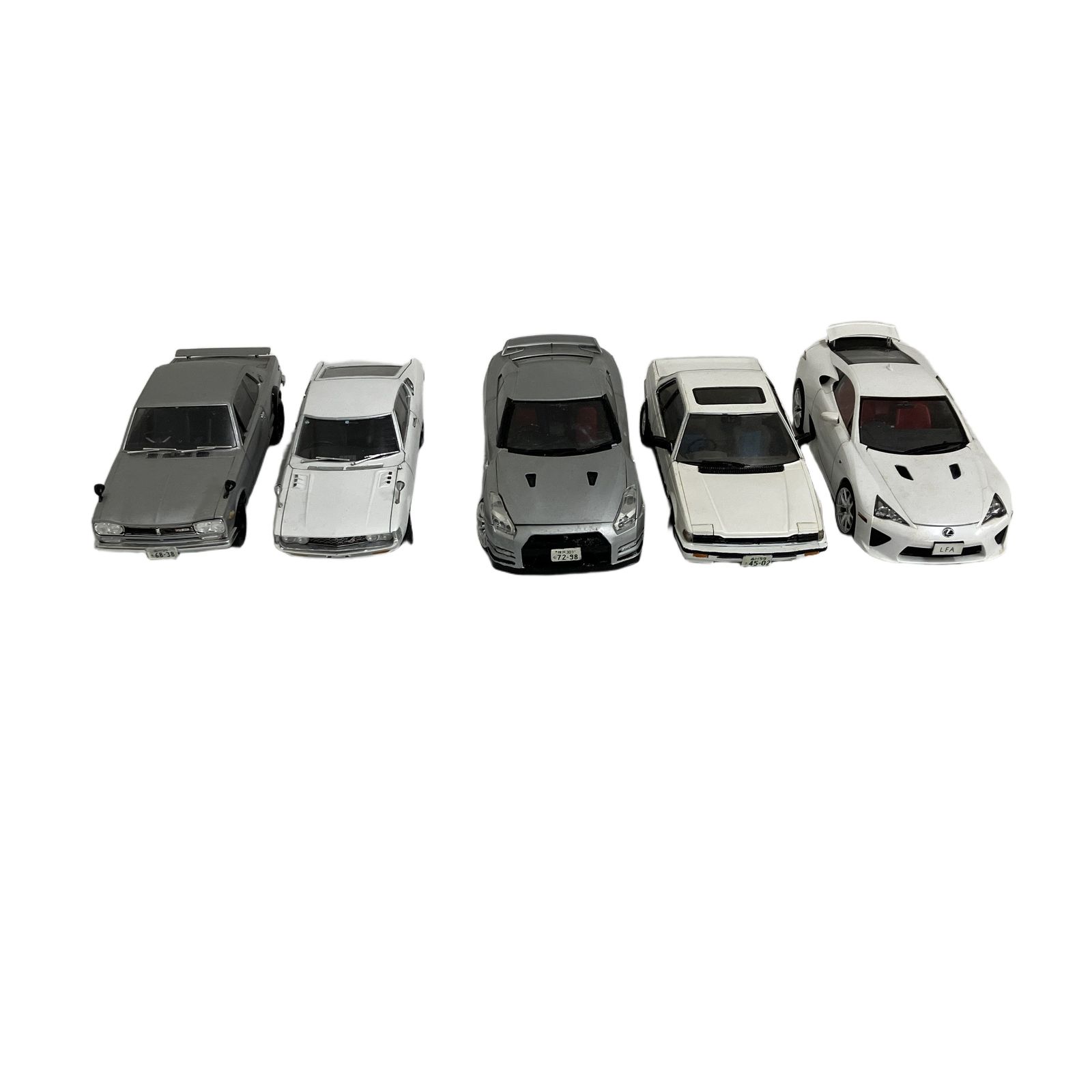 白 トヨタ スプリンタートレノ 日産 スカイライン 他 ホワイト シルバー 系 ミニカー おまとめ5点セット ジャンク O11400740