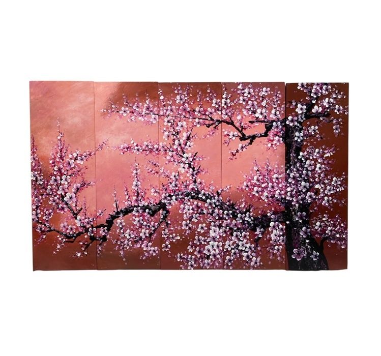 アートパネル 桜 5枚組 インテリア 和 壁掛け 中古 D4 インテリア小物 アートパネル 桜 5枚組 インテリア 和 壁掛け D4