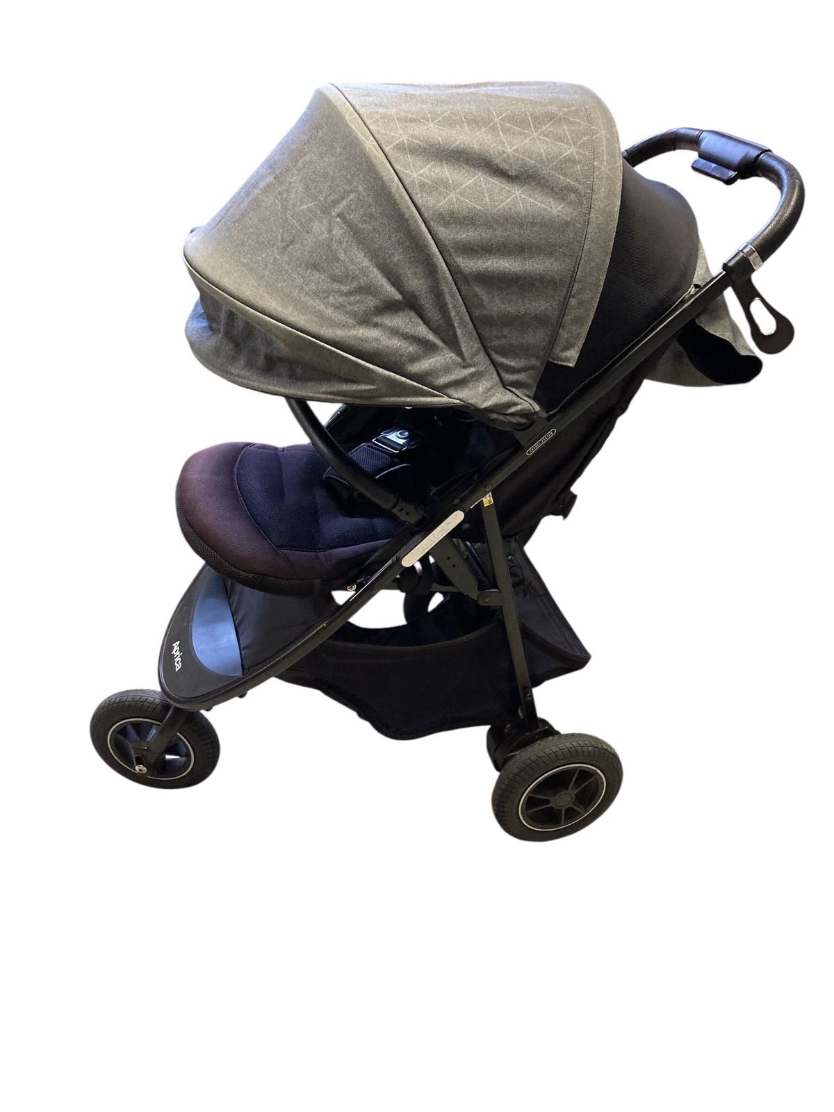 【美品】Aprica AB型　スムーヴプレミアム　ベビーカー　三輪　グレー 美品 Aprica AB型 スムーヴプレミアム ベビーカー 三輪 ブラックグレー