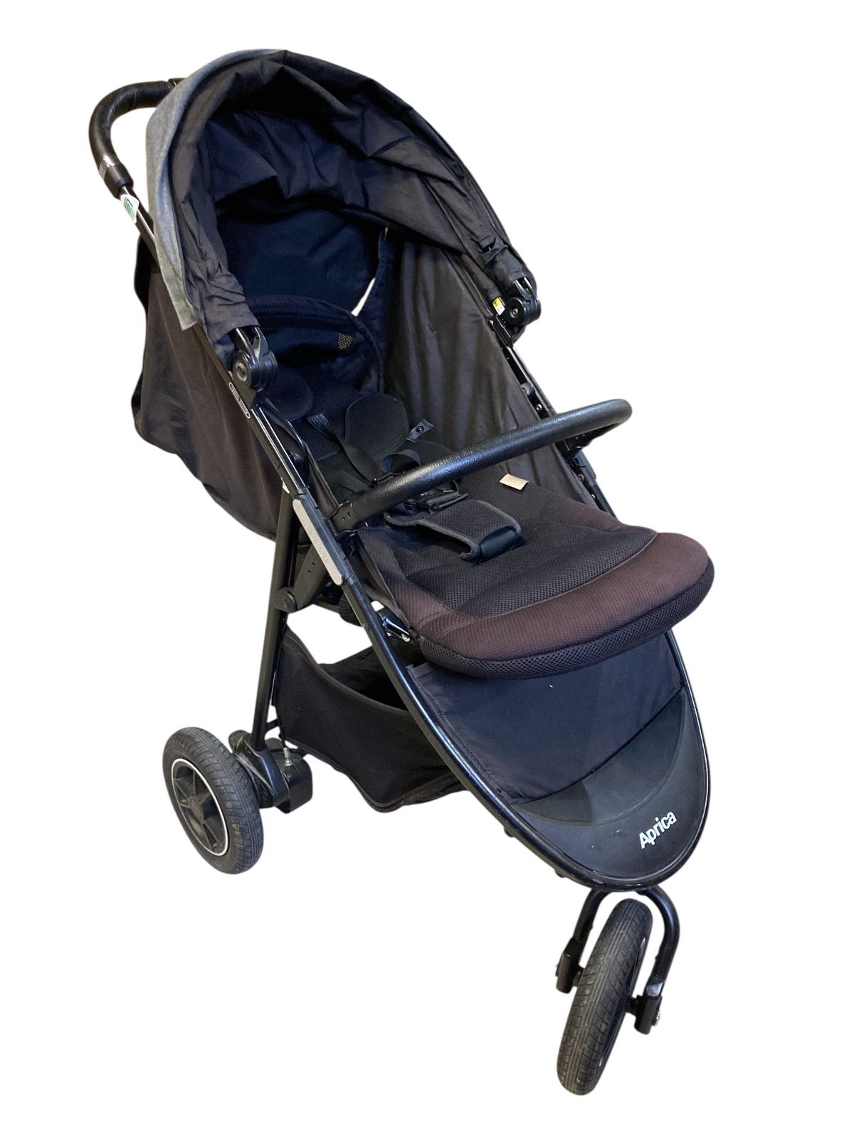 【美品】Aprica AB型　スムーヴプレミアム　ベビーカー　三輪　グレー 美品 Aprica AB型 スムーヴプレミアム ベビーカー 三輪 ブラックグレー