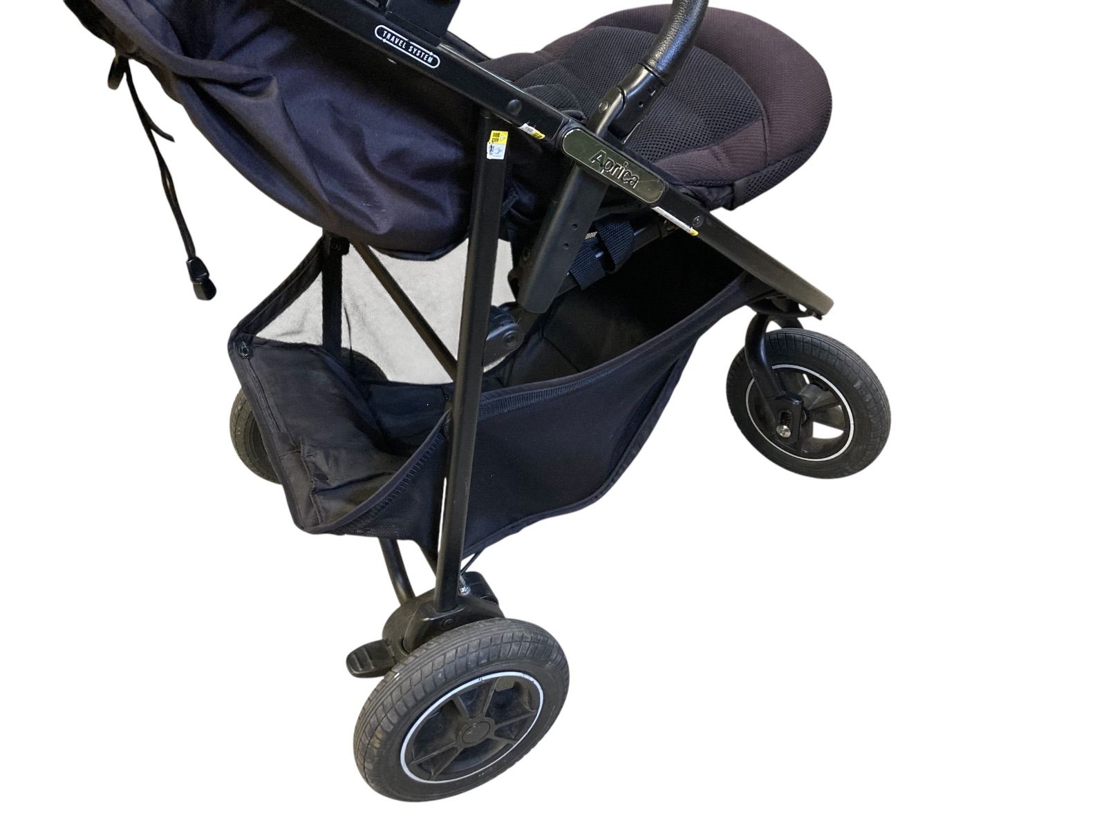 美品 Aprica AB型 スムーヴプレミアム ベビーカー 三輪 ブラックグレー