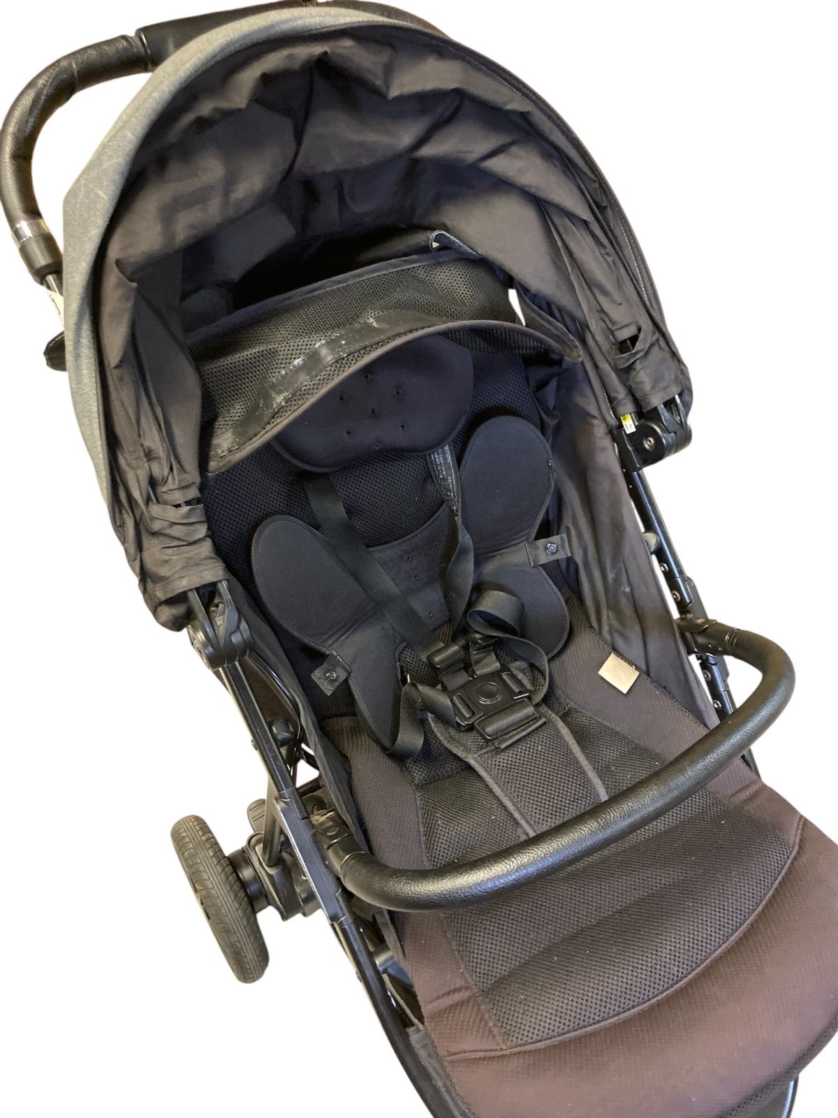 美品 Aprica AB型 スムーヴプレミアム ベビーカー 三輪 ブラックグレー