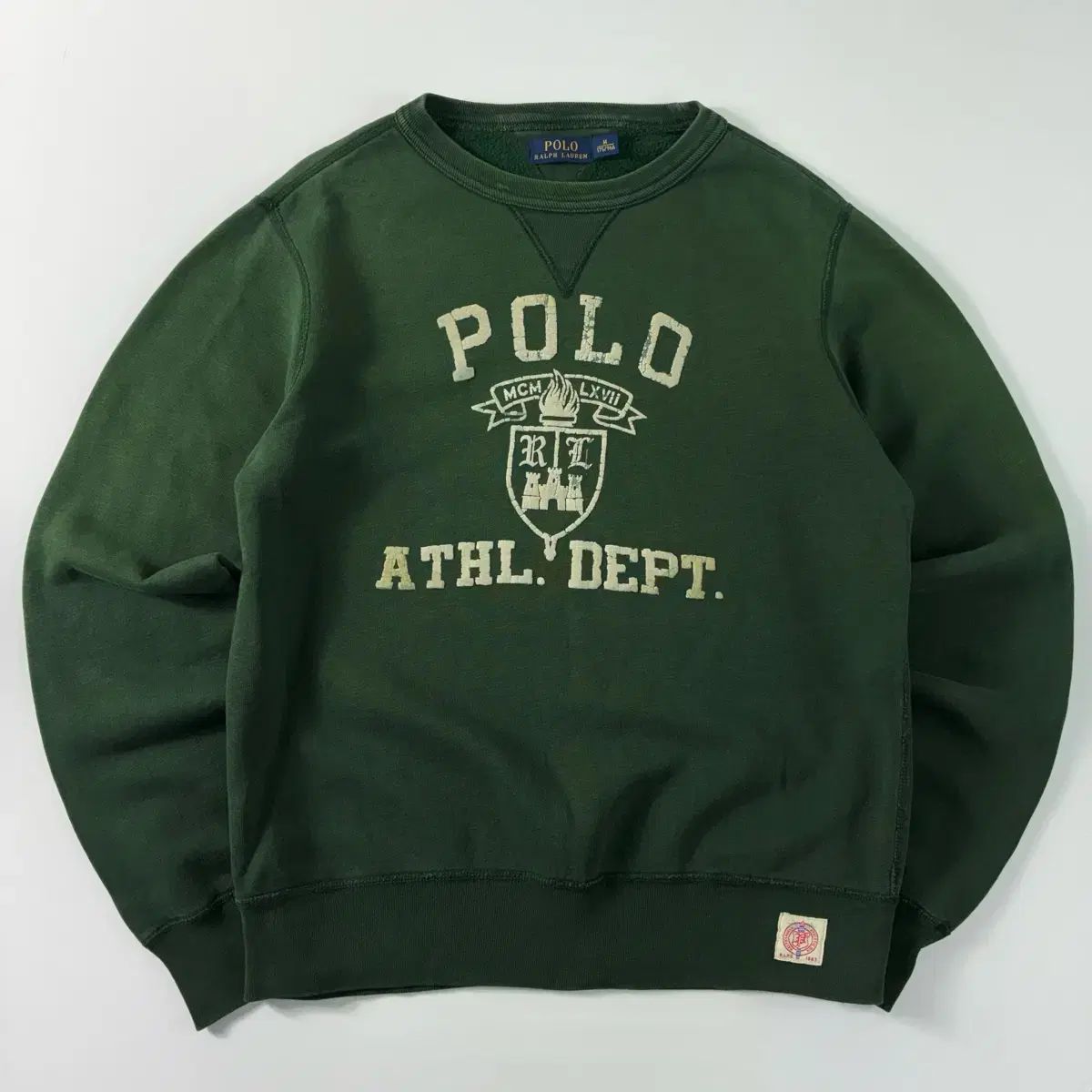POLO ラルフローレン カレッジロゴ ダークグリーン スウェット 7,747円