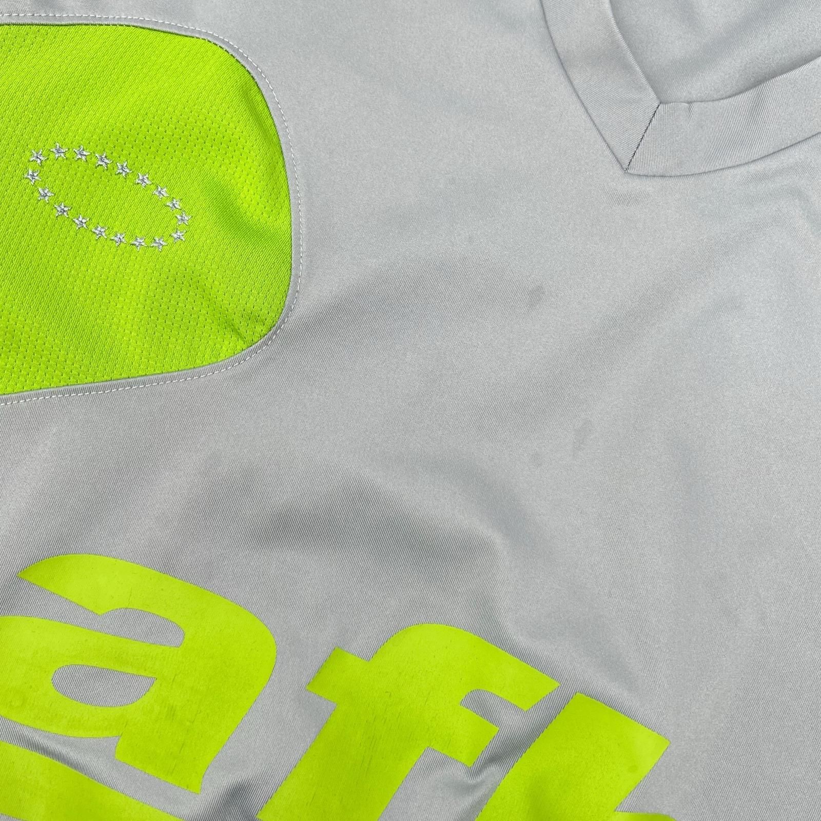 AFB エーエフビー グレー×グリーン 半袖 ユニフォームTシャツ XL