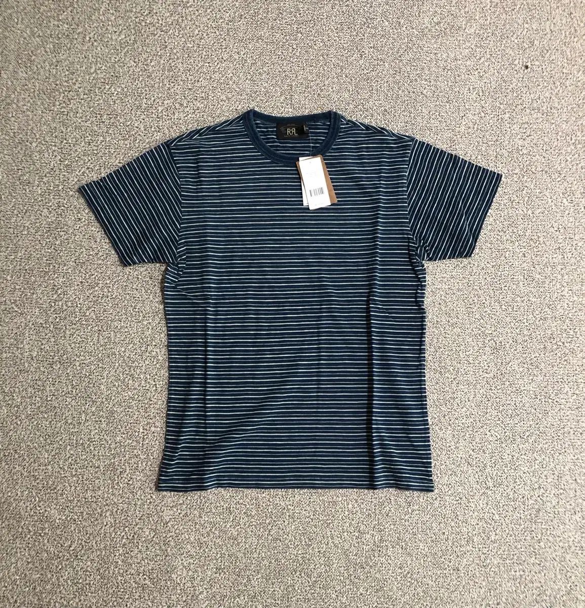 RRL(ダブルアールエル) Indigo ストライプ Tシャツ M