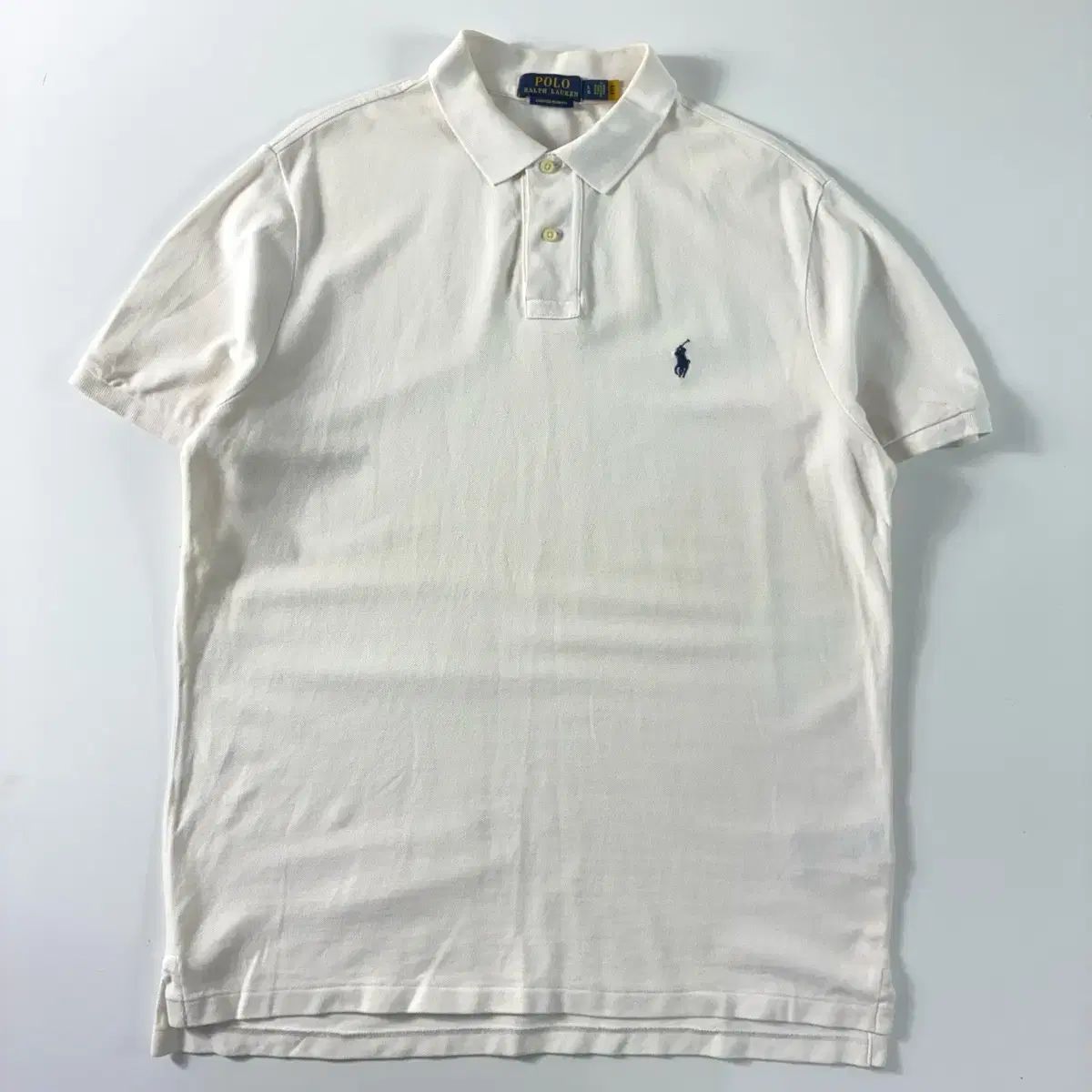 Polo ポロ ラルフローレン 新モデル 刺繍 コットン 白 半袖 ポロTシャツ