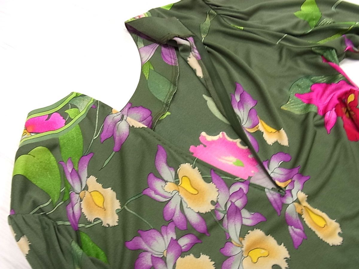 定価22万円☆LEONARD レオナール ロングワンピース 花柄 シルク100