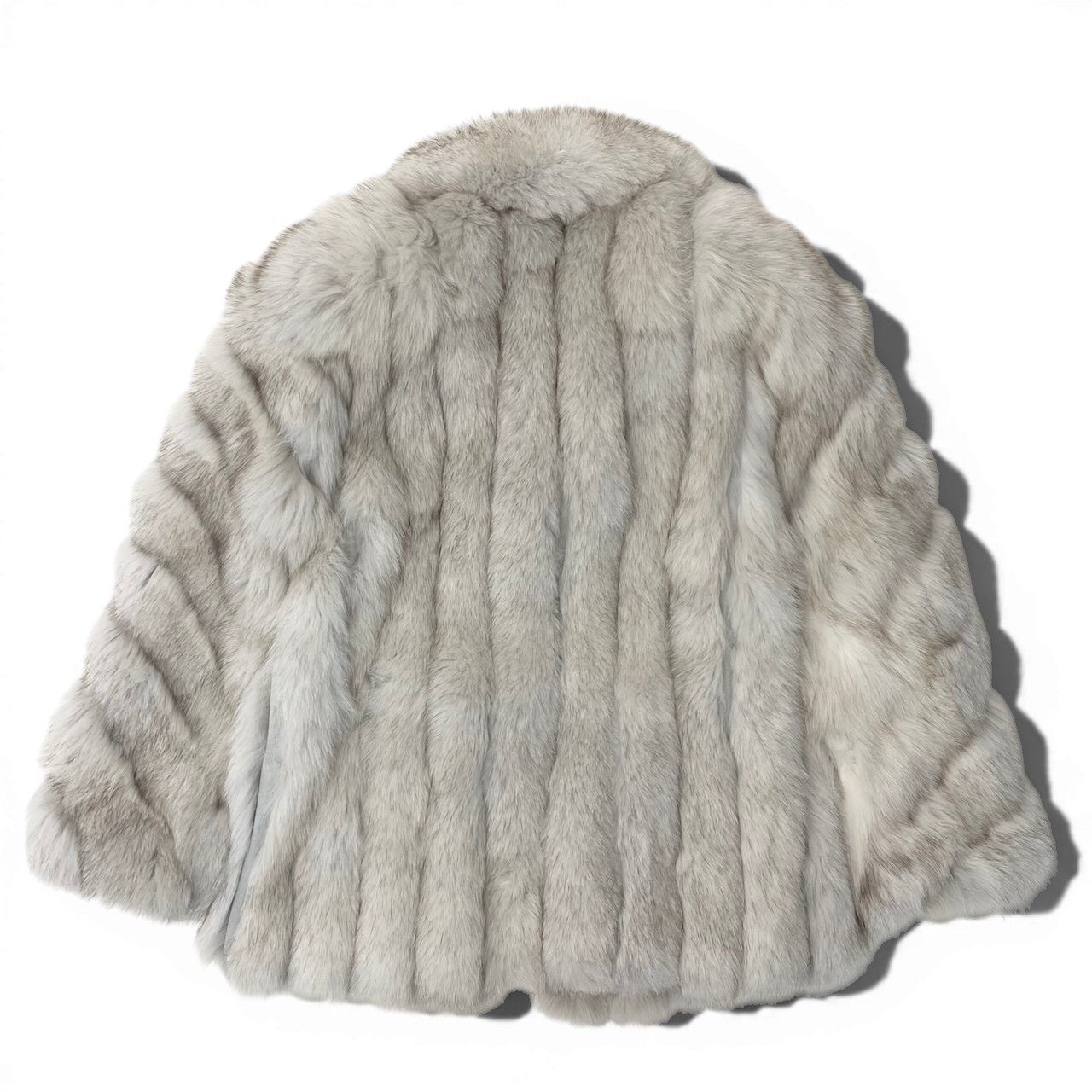 34g1 SAGA FOX サガフォックス 銀サガ ブルーフォックス 横段 ファー 