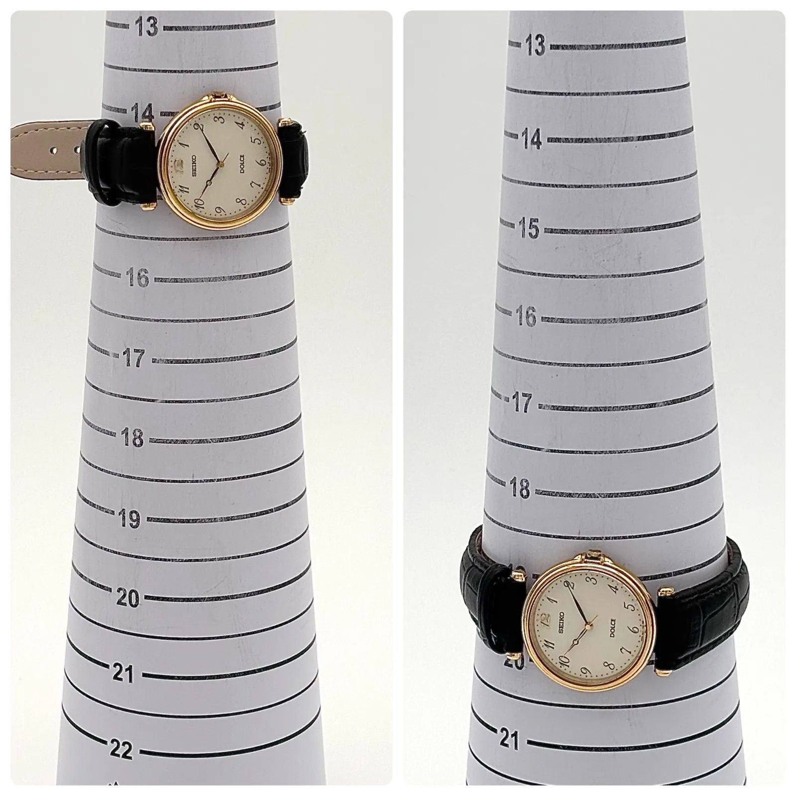セイコー SEIKO DOLCE クオーツ腕時計 アナログ 白、金（文字盤