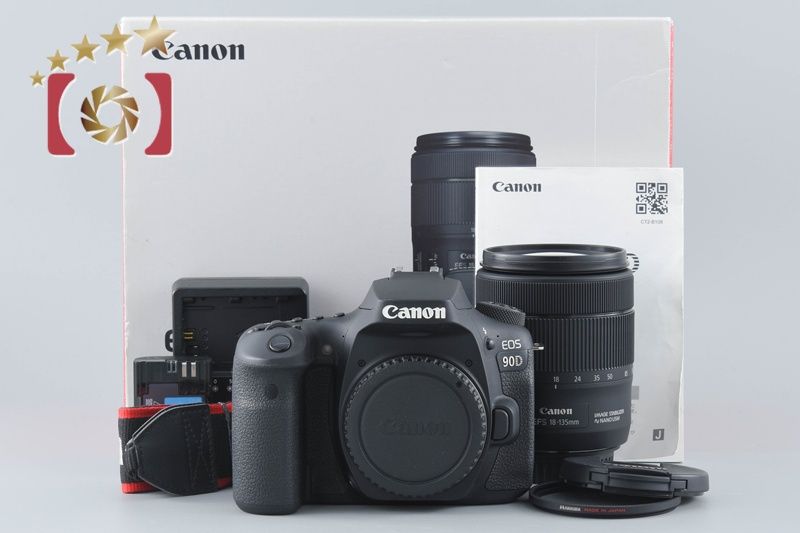 【中古】Canon キヤノン EOS 90D EF-S 18-135mm IS USM レンズキット 元箱付き