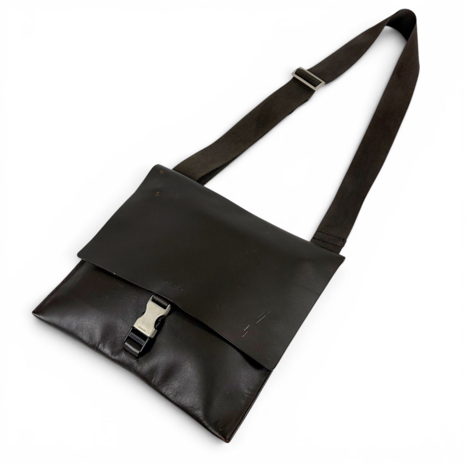 バッグ プラダ PRADA ヴィンテージ レザー ボディバッグ ショルダーバッグ